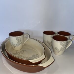 Conjunto 4 tazas y 2 fuentes